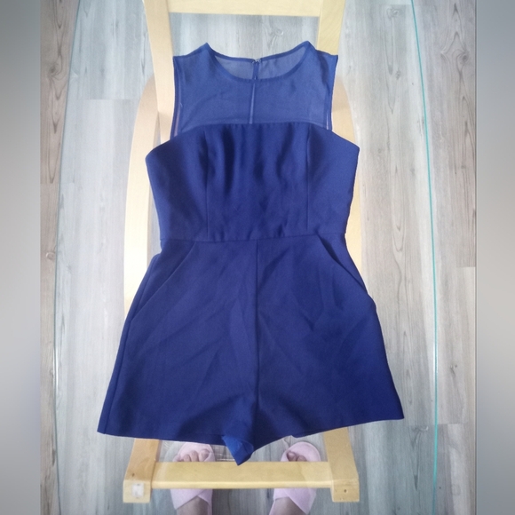 BCBGeneration Navy Sleeveless Romper - Picture 1 of 3